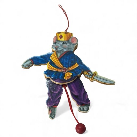 Vintage Marionette Mouse King Christmas Ornament Nutcracker - Picture 3 of 4